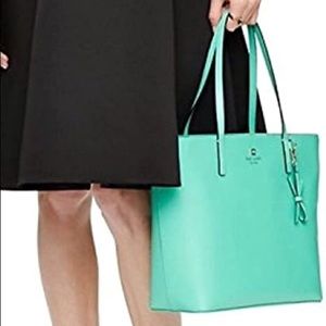 Used Kate Spade Sawyer Street tote turquoise aqua